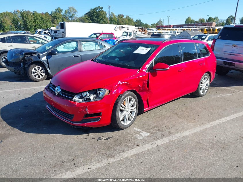 Vin: 3vwca7au0fm505141, lot: 46791387, volkswagen golf sportwagen tdi se 4-door 20152