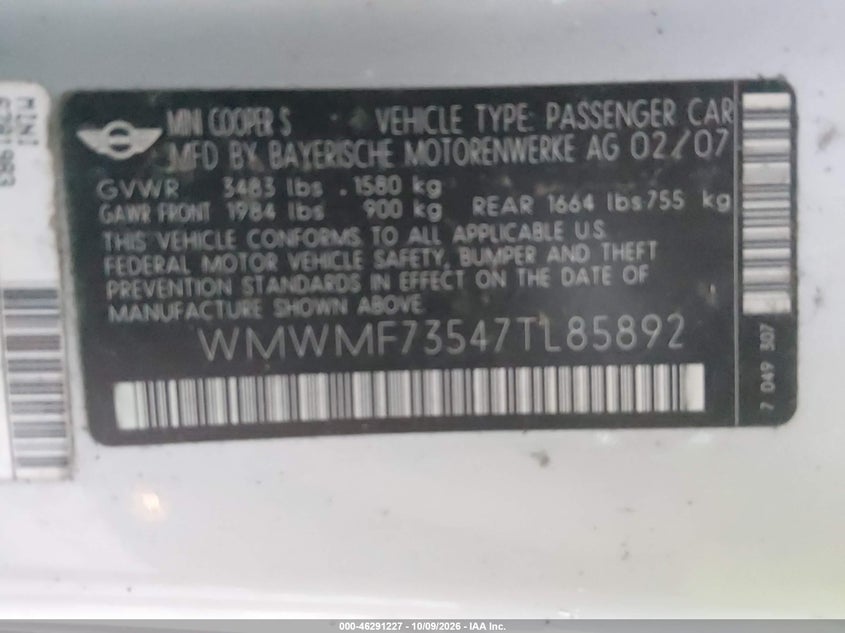 2007 MINI COOPER S · Фото 9
