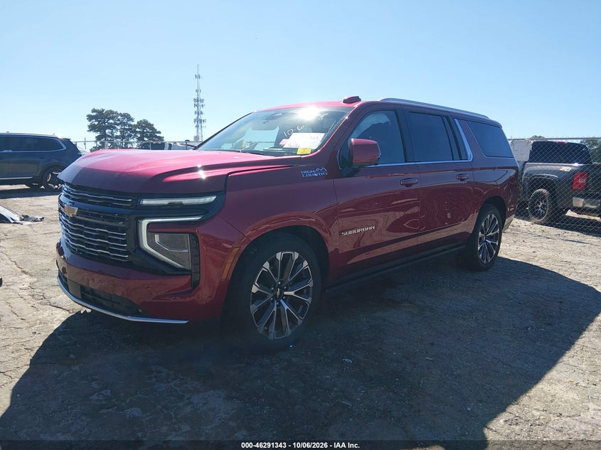 Vin: 1gns5grl2sr271714, lot: 46791506, chevrolet suburban 2wd high country 20252