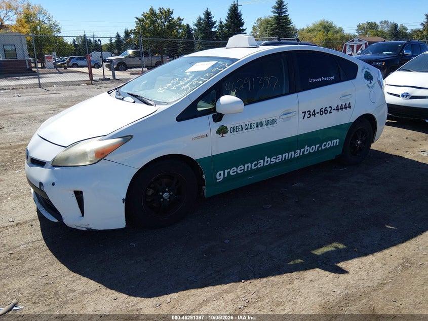 Vin: jtdkn3du3f1913332, lot: 46791560, toyota prius two 20152