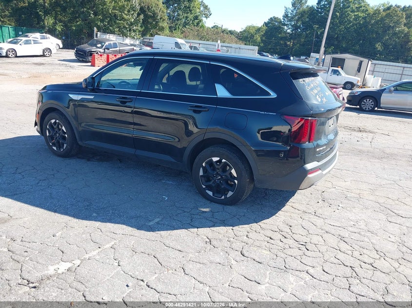 Vin: 5xyrl4jc4sg341168, lot: 46791584, kia sorento s 20253