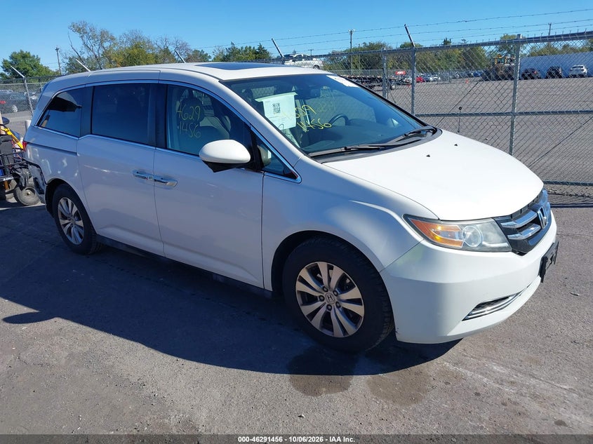 Vin: 5fnrl5h60eb117154, lot: 46791619, honda odyssey ex-l 20141