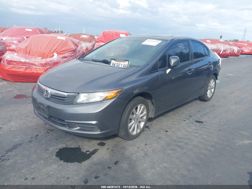 Vin: 19xfb2f87ce041136, lot: 46791635, honda civic ex 20122