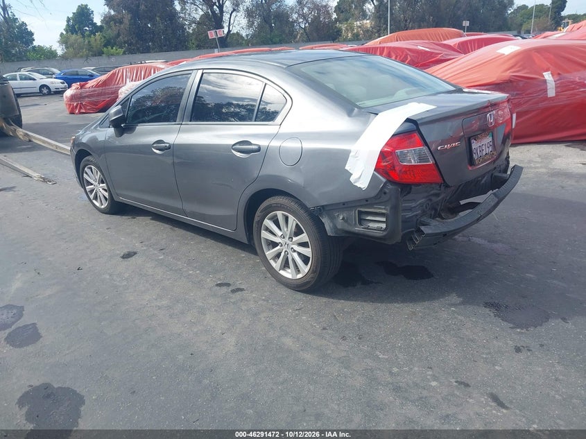 Vin: 19xfb2f87ce041136, lot: 46791635, honda civic ex 20123