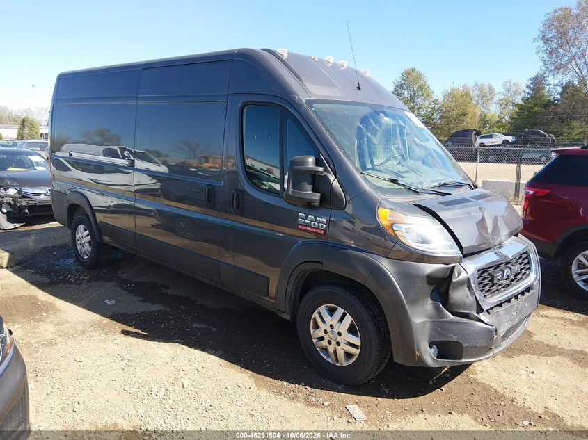 Vin: 3c6lrvdg8me508034, lot: 46791667, ram promaster 2500 high roof 159 wb 20211
