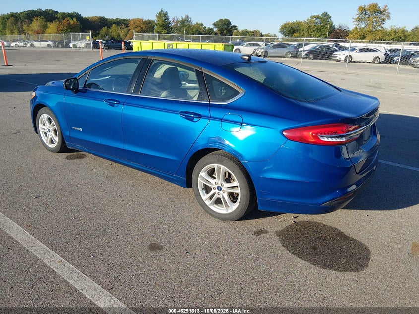 Vin: 3fa6p0uu8jr279000, lot: 46791776, ford fusion hybrid s 20183
