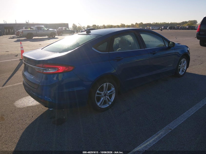 Vin: 3fa6p0uu8jr279000, lot: 46791776, ford fusion hybrid s 20184