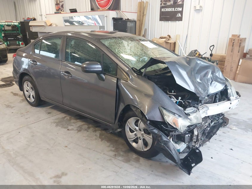 Vin: 19xfb2f56ee257424, lot: 46791801, honda civic lx 20141