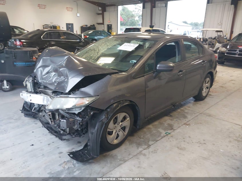 Vin: 19xfb2f56ee257424, lot: 46791801, honda civic lx 20142