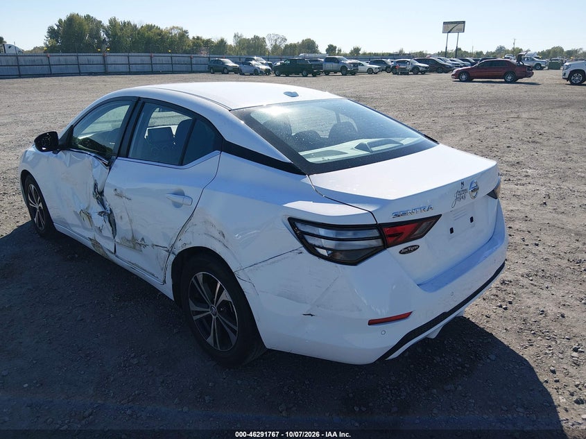 Vin: 3n1ab8cv4ny292725, lot: 46791931, nissan sentra sv xtronic cvt 20223