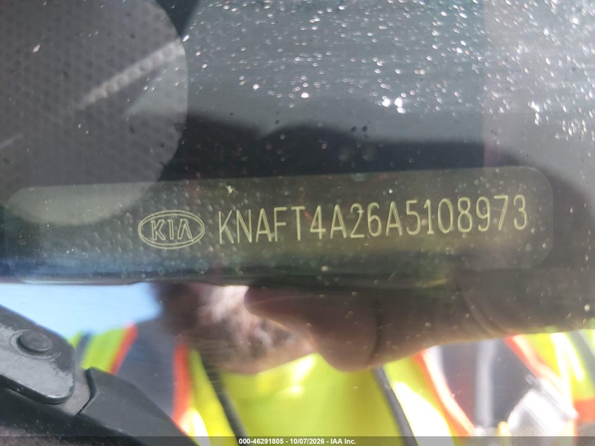 KIA FORTE 2010 VIN KNAFT4A26A5108973