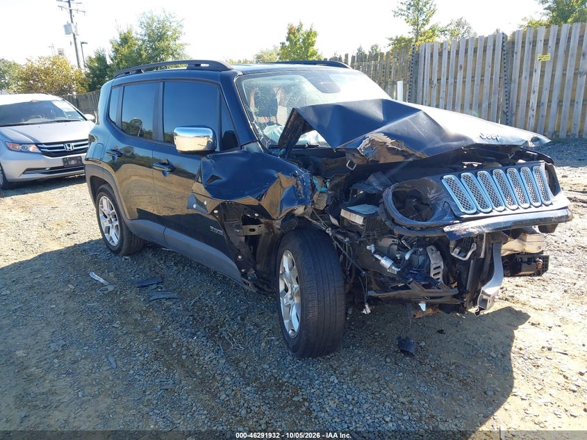 2016 Jeep Renegade Latitude, Всё, IAAI, VIN ZACCJABT4GPD34656