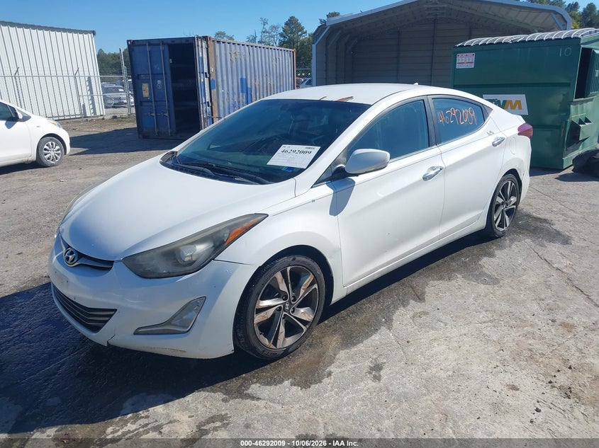 Vin: 5npdh4ae3eh495221, lot: 46792172, hyundai elantra limited 20142