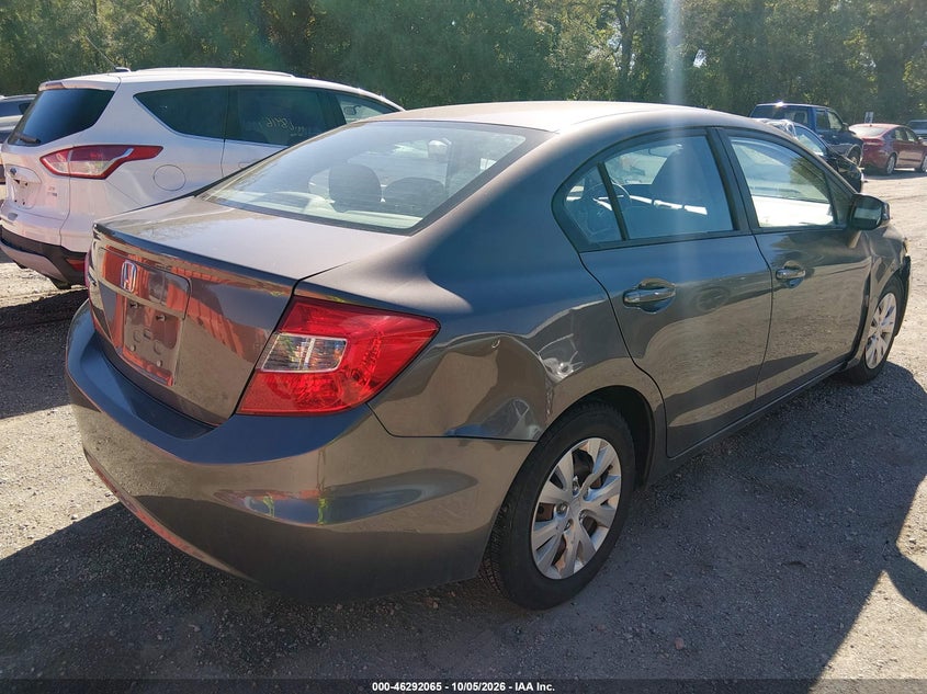 Vin: 19xfb2f55ce021179, lot: 46792228, honda civic lx 20124