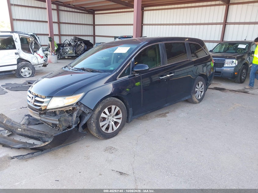 Vin: 5fnrl5h62eb062173, lot: 46792308, honda odyssey ex-l 20142
