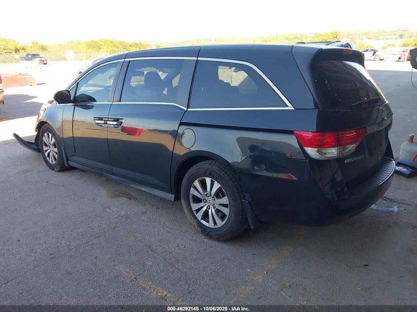 Vin: 5fnrl5h62eb062173, lot: 46792308, honda odyssey ex-l 20143