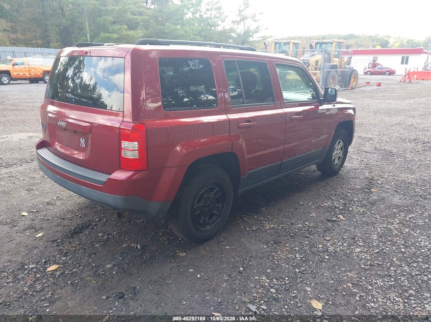 Vin: 1c4njpba0gd528576, lot: 46792332, jeep patriot sport 20164