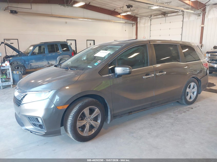 Vin: 5fnrl6h76kb121493, lot: 46792458, honda odyssey ex-l 20192