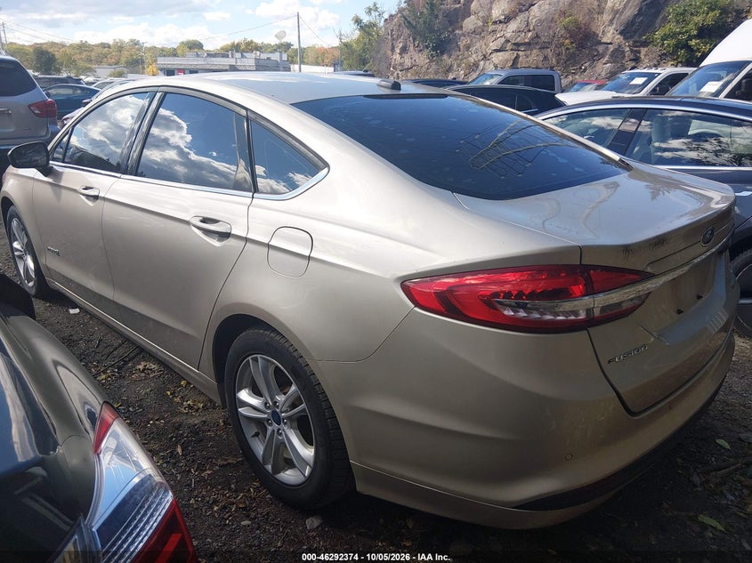 Vin: 3fa6p0lu5jr165201, lot: 46792537, ford fusion hybrid se 20183
