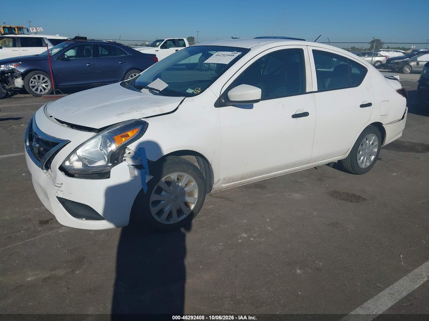 Vin: 3n1cn7ap9kl844582, lot: 46792571, nissan versa 1.6 s+ 20192