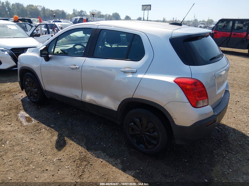 Vin: 3gncjksbxgl267879, lot: 46792600, chevrolet trax 1ls 20163