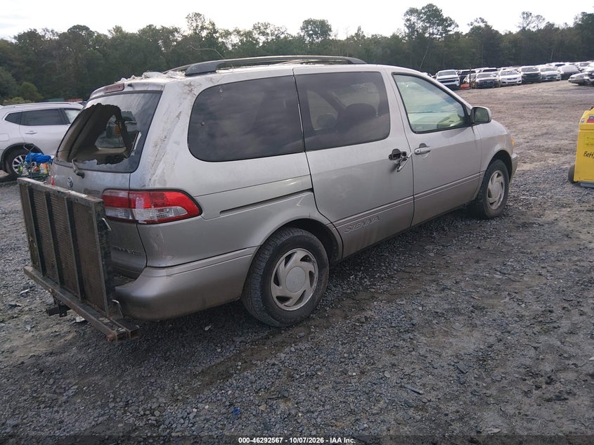 TOYOTA SIENNA 2001 VIN 4T3zf13C91U378963
