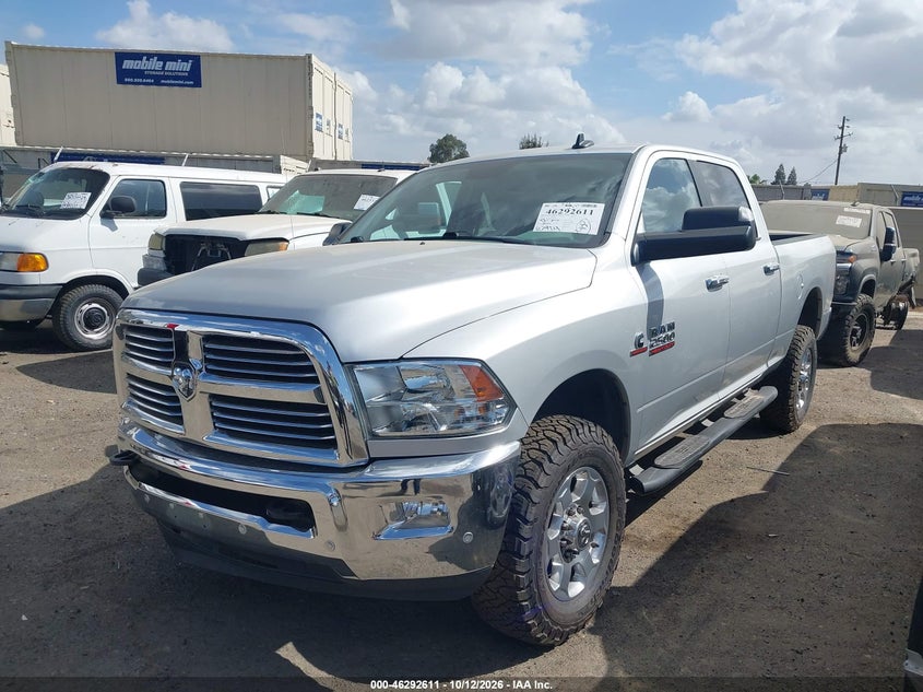 Vin: 3c6ur5dl6jg125680, lot: 46792774, ram 2500 big horn  4x4 6'4 box 20182