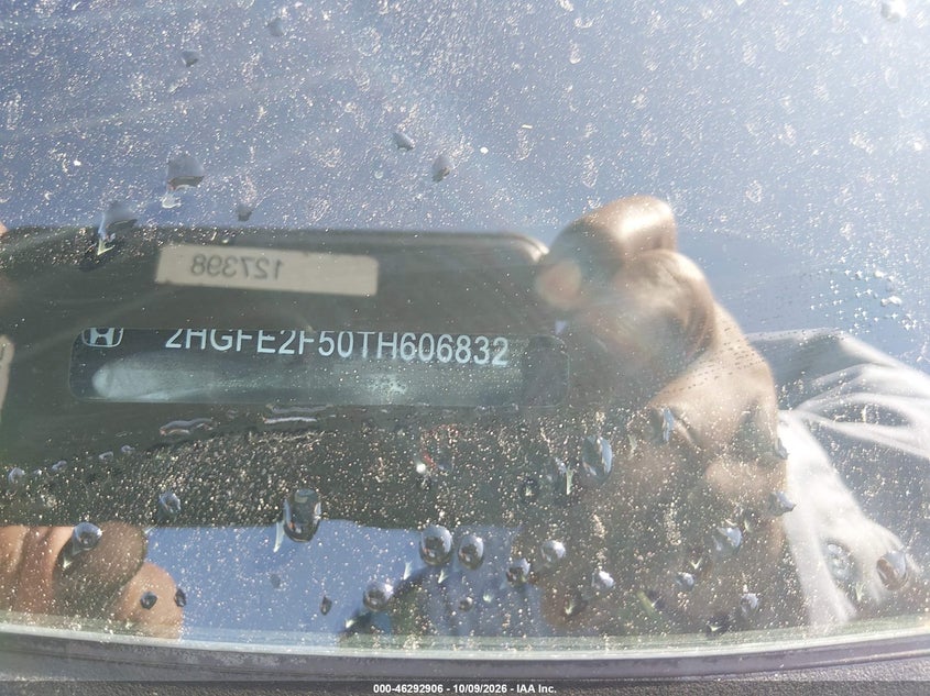 2026 HONDA CIVIC VIN 2HGFE2F50TH606832 — фото 9