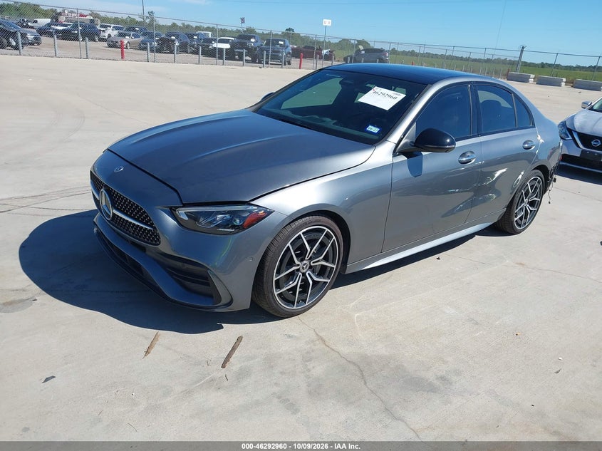Vin: w1kaf4gb3pr105239, lot: 46793123, mercedes-benz c 300 sedan 20232