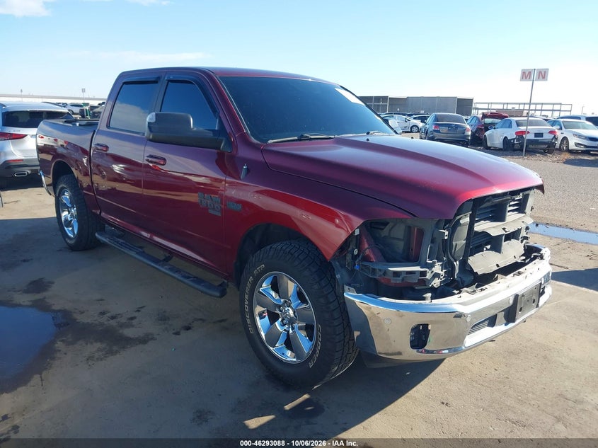 Vin: 1c6rr6lt8ks583390, lot: 46793251, ram 1500 classic big horn  4x2 5'7 box 20191