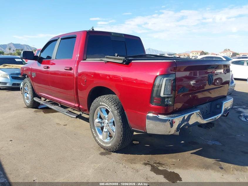 Vin: 1c6rr6lt8ks583390, lot: 46793251, ram 1500 classic big horn  4x2 5'7 box 20193