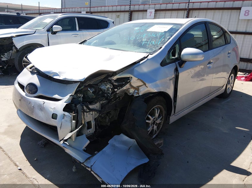 Vin: jtdkn3du5a5109311, lot: 46793327, toyota prius ii 20102