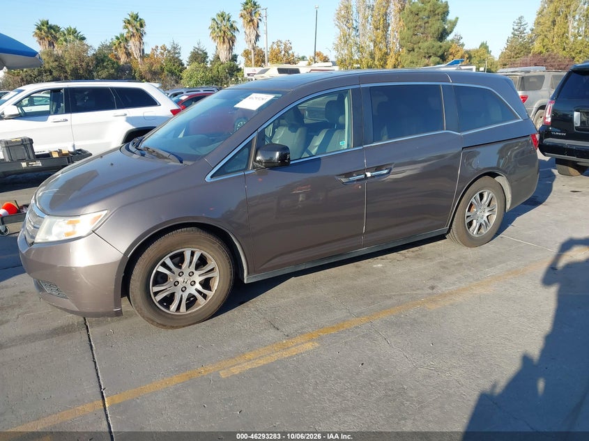 Vin: 5fnrl5h6xcb003997, lot: 46793446, honda odyssey ex-l 20122