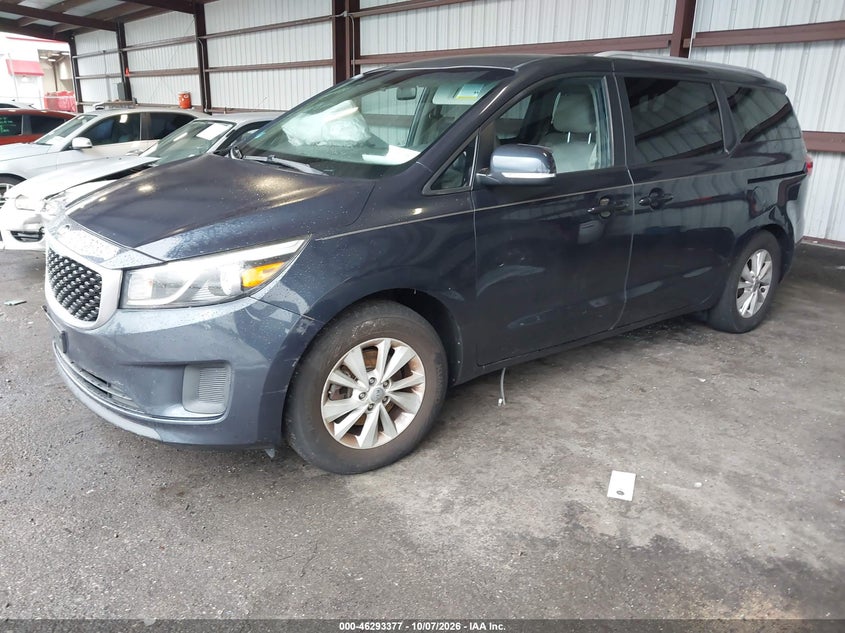 Vin: kndmb5c1xf6069717, lot: 46793540, kia sedona lx 20152