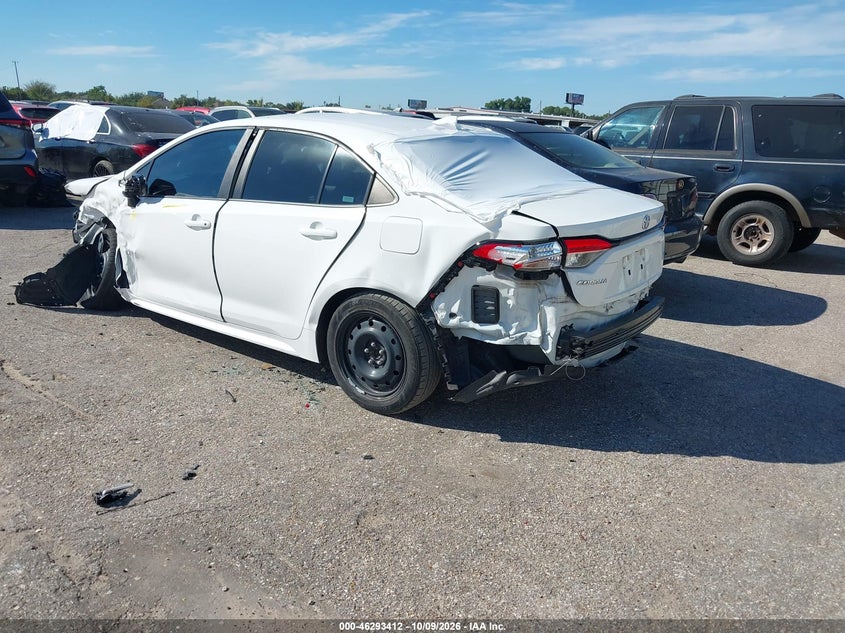 Vin: 5yfepmae5mp248534, lot: 46793575, toyota corolla le 20213