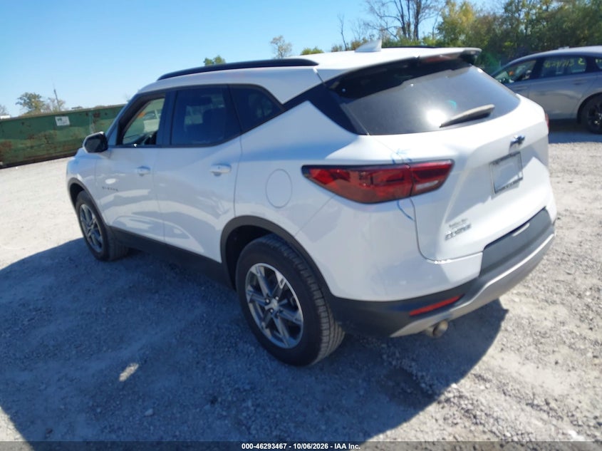 Vin: 3gnkbcr47rs135256, lot: 46793630, chevrolet blazer fwd 2lt 20243