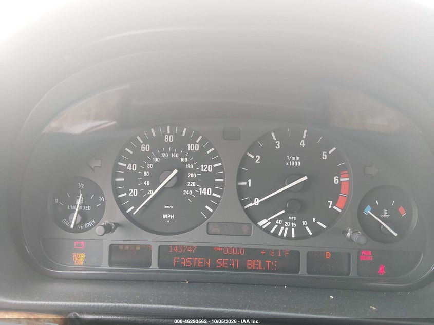 BMW 740IL 2001 VIN WBAGH83421DP19942