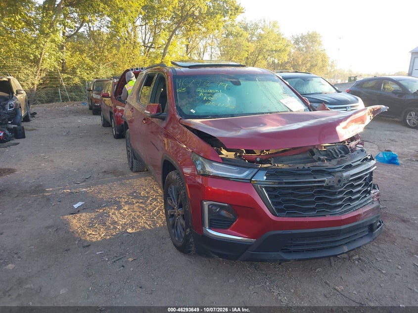 Vin: 1gnevjkw8pj294175, lot: 46793812, chevrolet traverse rs 20231