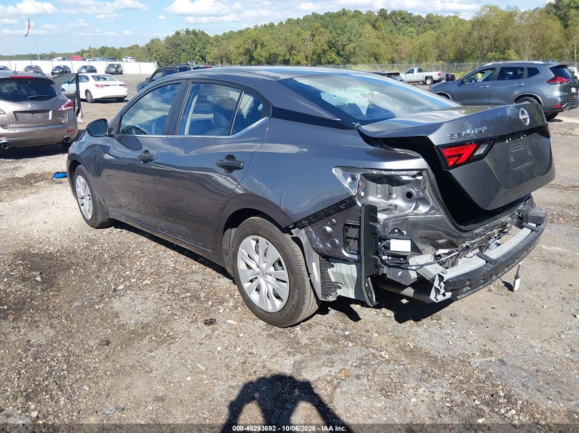 Vin: 3n1ab8bv6ry336313, lot: 46793855, nissan sentra s xtronic cvt 20243