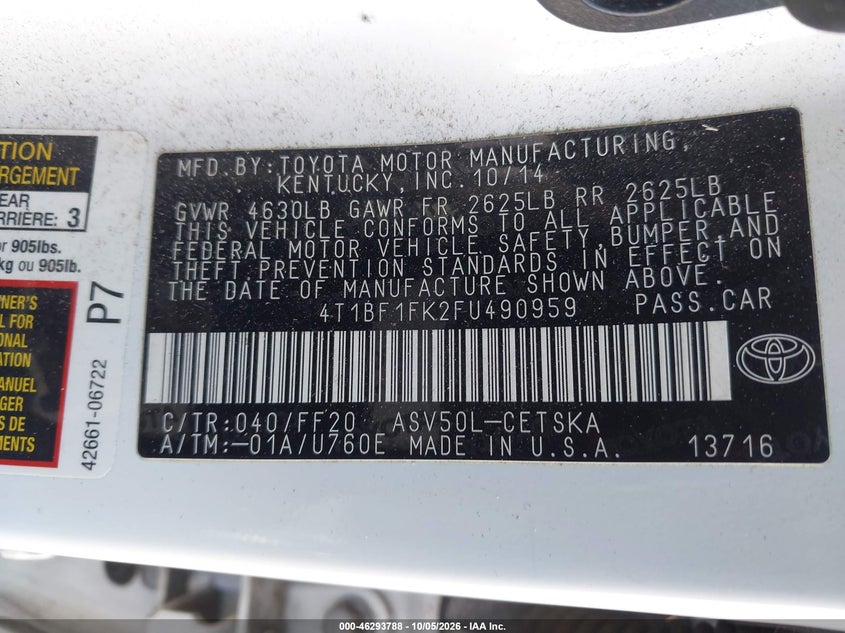 TOYOTA CAMRY - zdjęcie 9