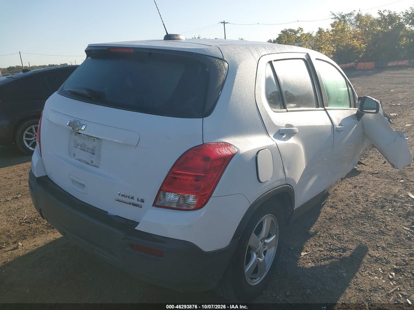 Vin: kl7cjnsb1gb592963, lot: 46794039, chevrolet trax 1ls 20164