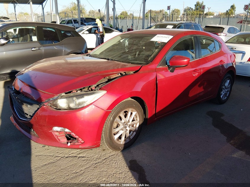 Vin: jm1bm1k78g1340157, lot: 46794074, mazda mazda3 i sport 20162