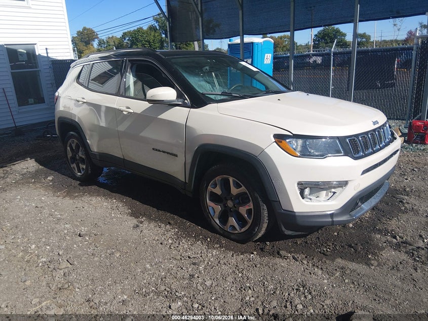 Vin: 3c4njdcb9kt630001, lot: 46794166, jeep compass limited 4x4 20191