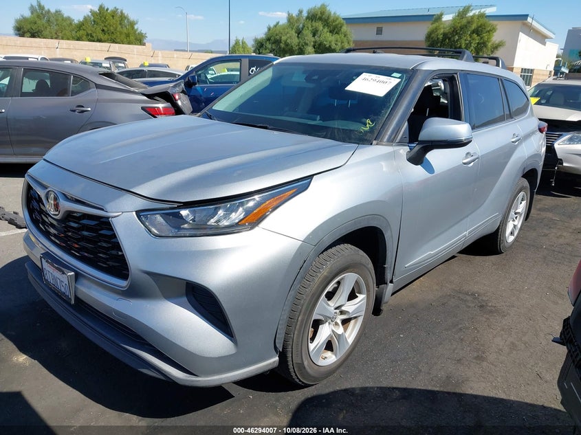 Vin: 5tdczrbh7ls513161, lot: 46794170, toyota highlander l 20202