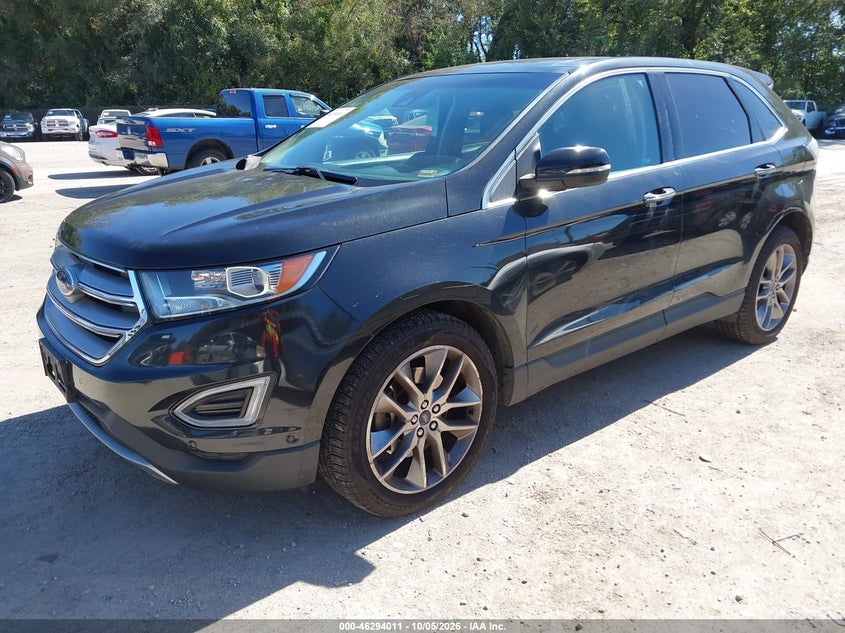 Vin: 2fmpk4k93fbc11675, lot: 46794174, ford edge titanium 20152
