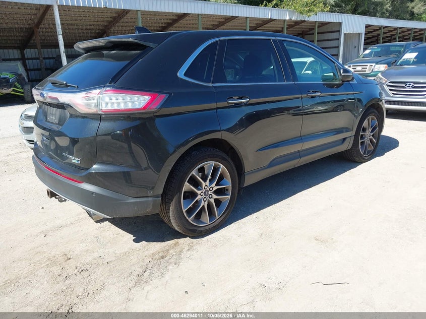 Vin: 2fmpk4k93fbc11675, lot: 46794174, ford edge titanium 20154