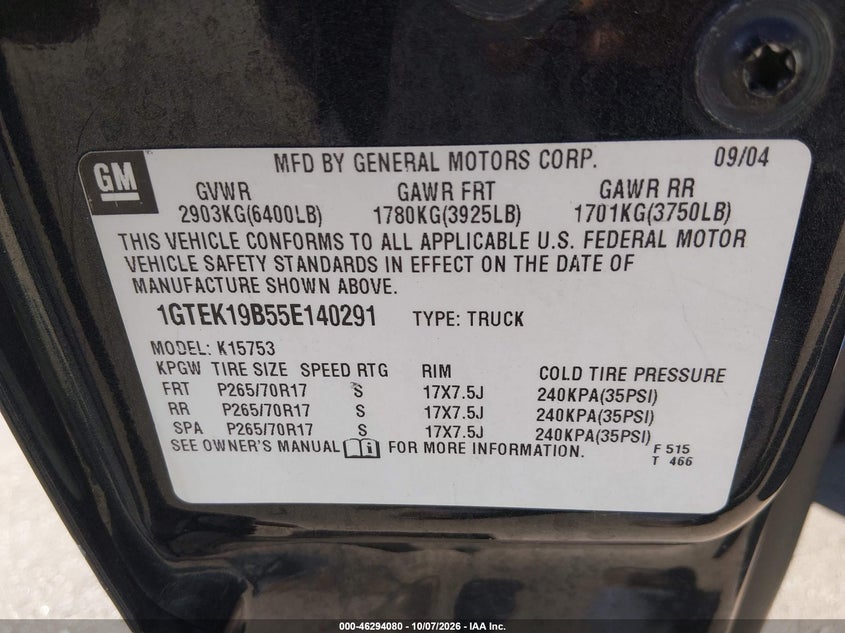 2005 GMC SIERRA 1500 SLE · Фото 9