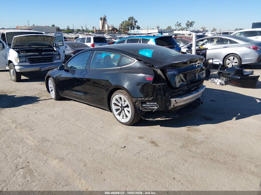 Vin: 5yj3e1ea4nf190111, lot: 46794285, tesla model 3 rear-wheel drive 20223