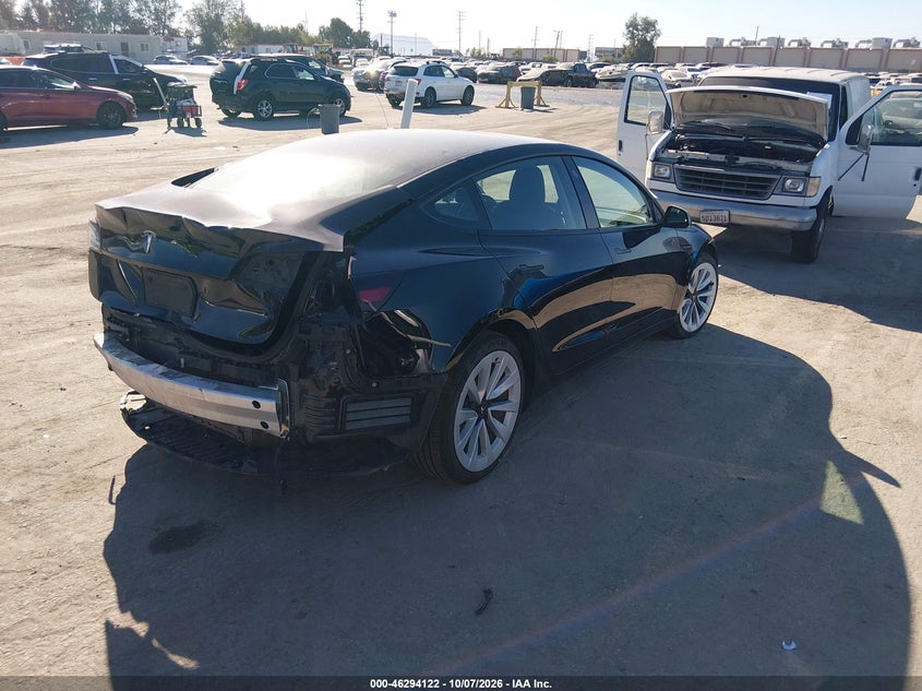 Vin: 5yj3e1ea4nf190111, lot: 46794285, tesla model 3 rear-wheel drive 20224