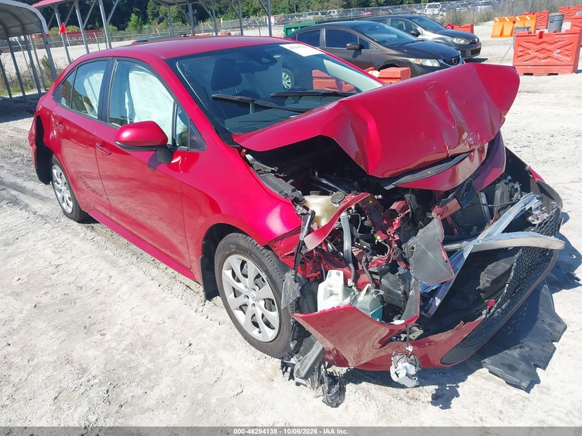 Vin: jtdeprae8lj105500, lot: 46794301, toyota corolla le 20201